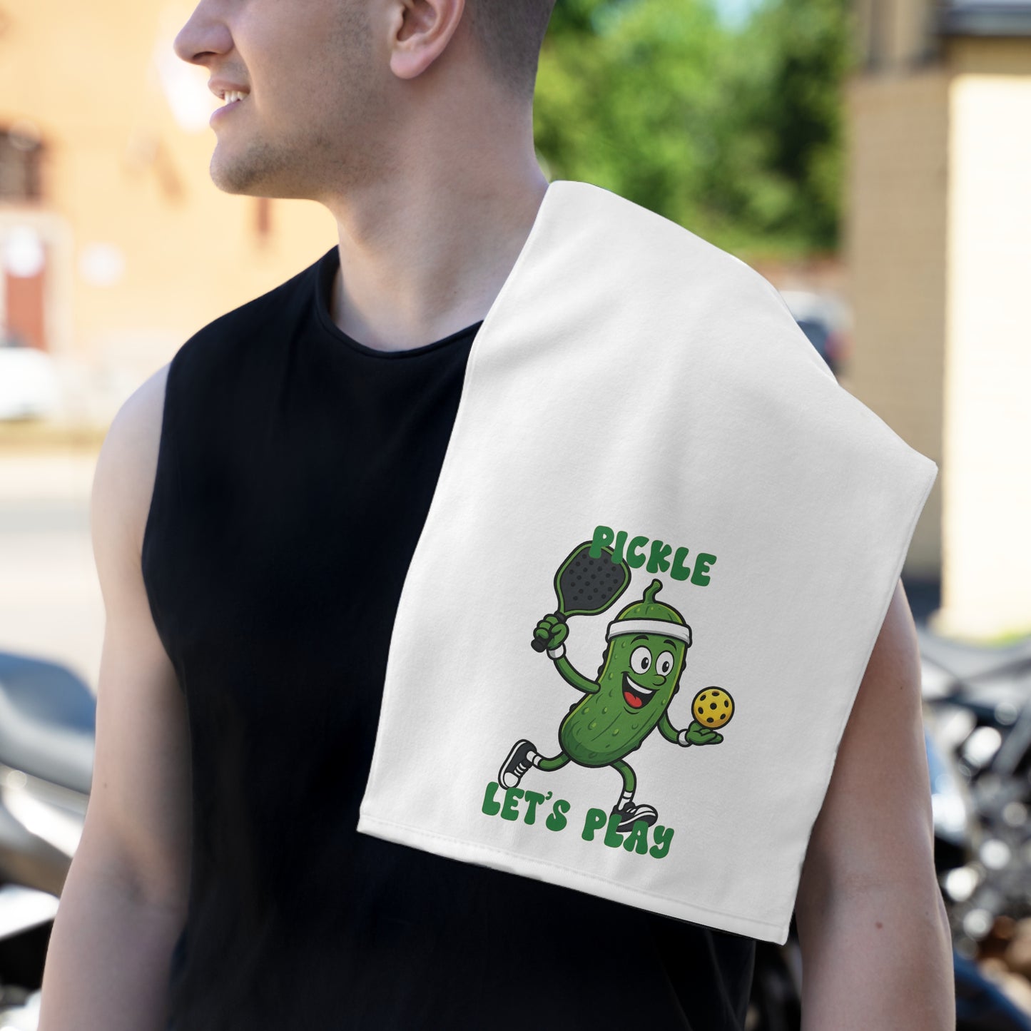 "Pickle Let's Play" Cotton Sports Towel