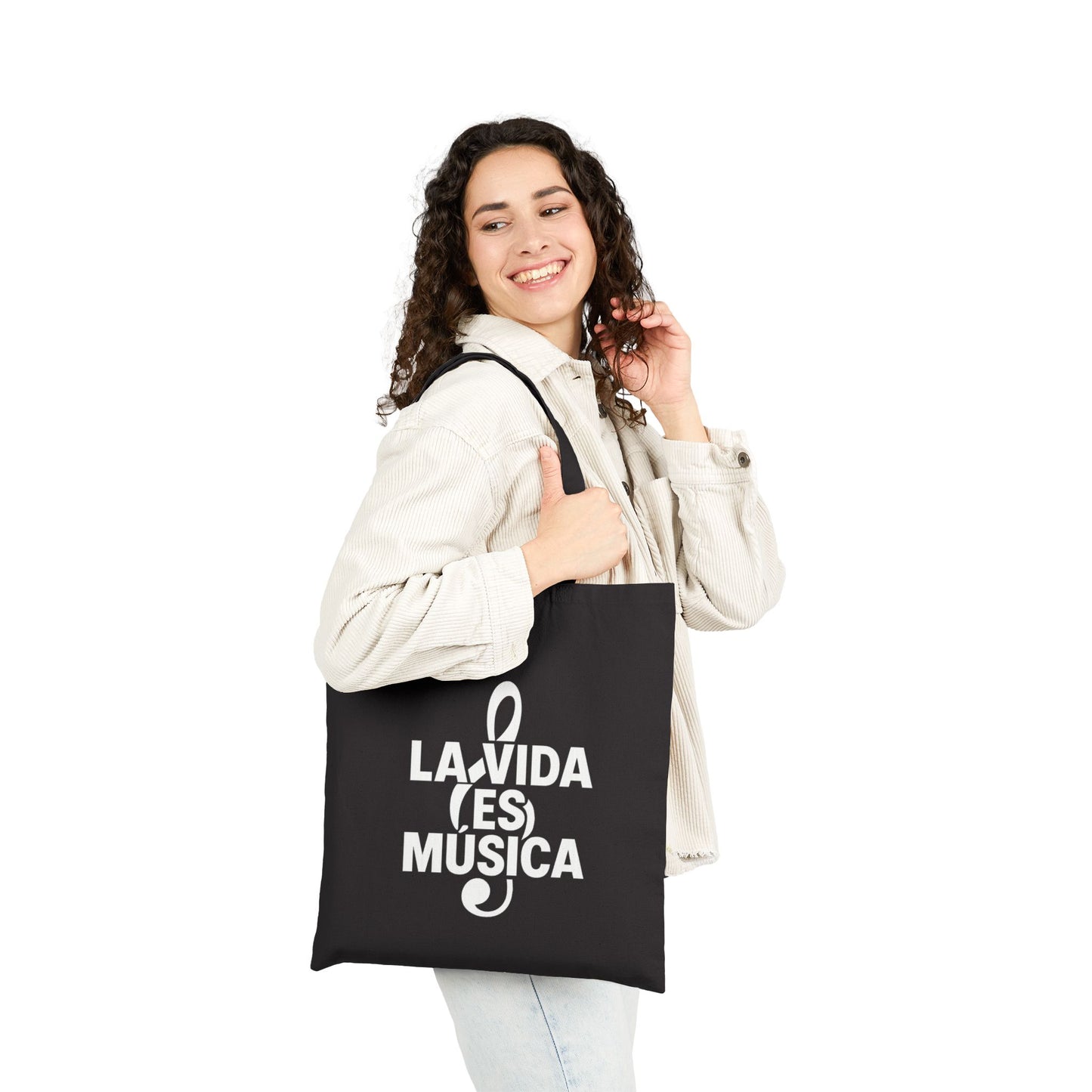 La Vida es Música Canvas Tote Bag