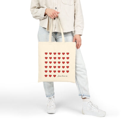 I Love Jesus Canvas Tote Bag
