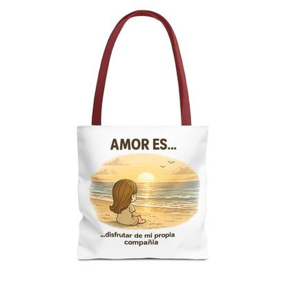 "Amor Es disfrutar de mi propia compañía Tote Bag