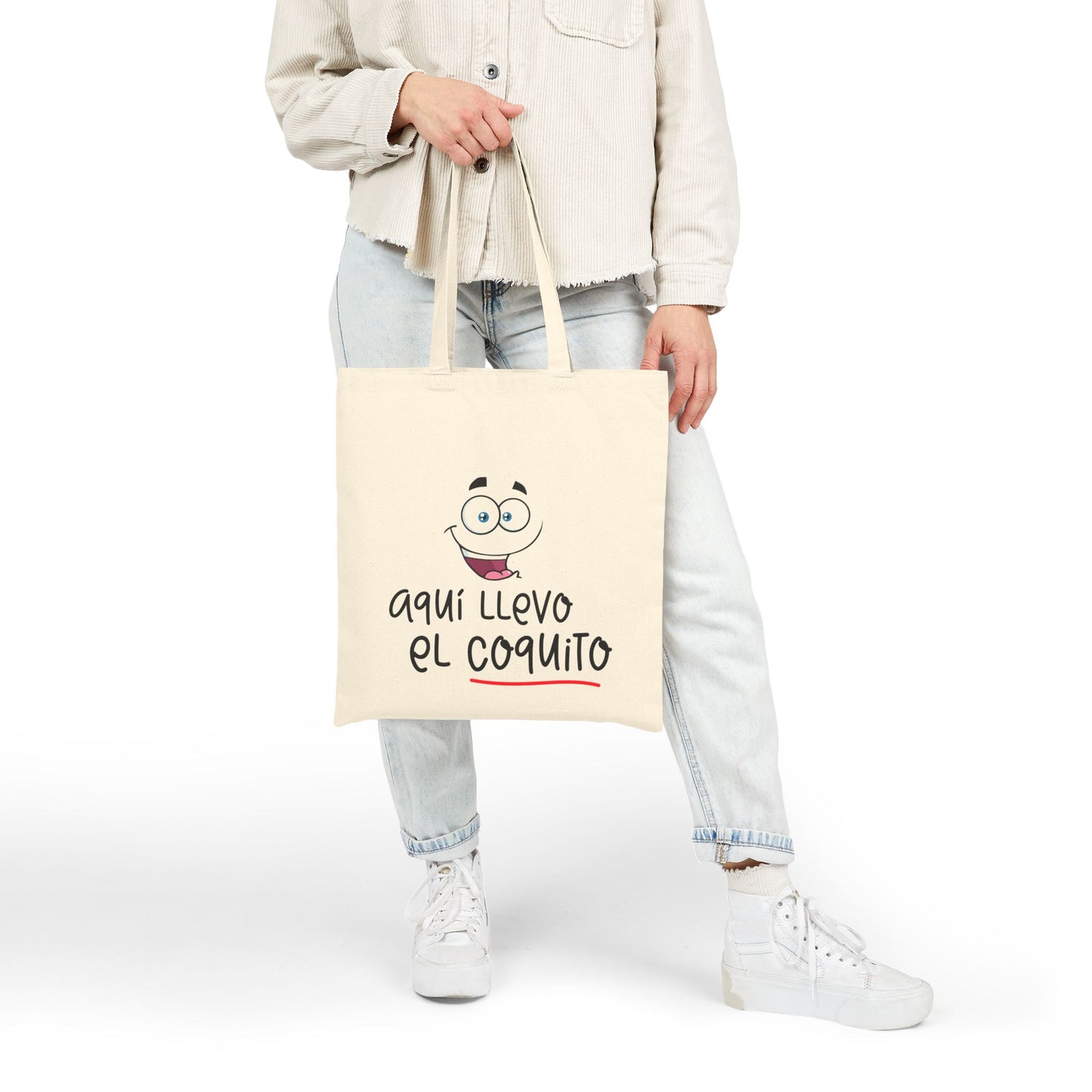 Aquí llevo el coquito Canvas Tote Bag