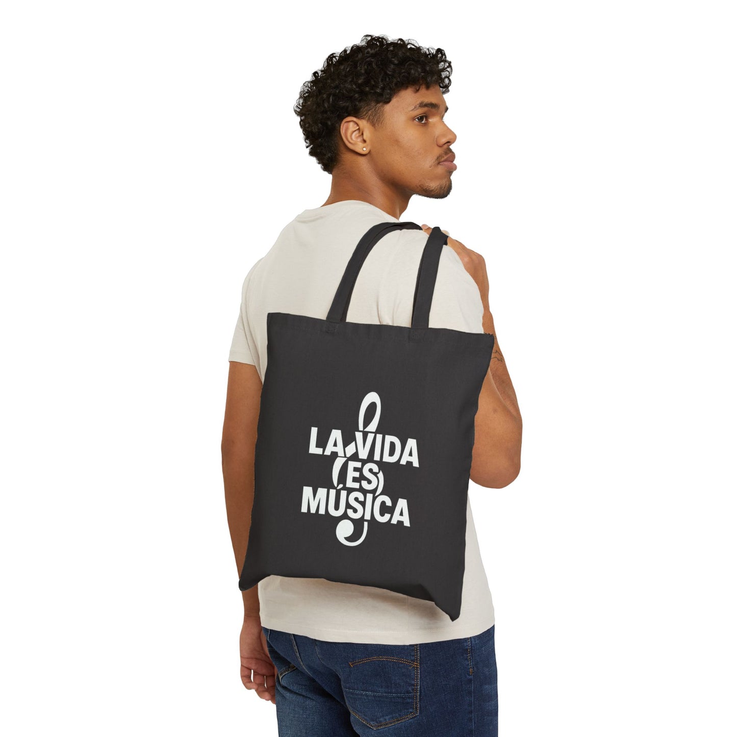 La Vida es Música Canvas Tote Bag