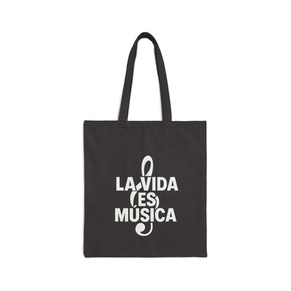 La Vida es Música Canvas Tote Bag