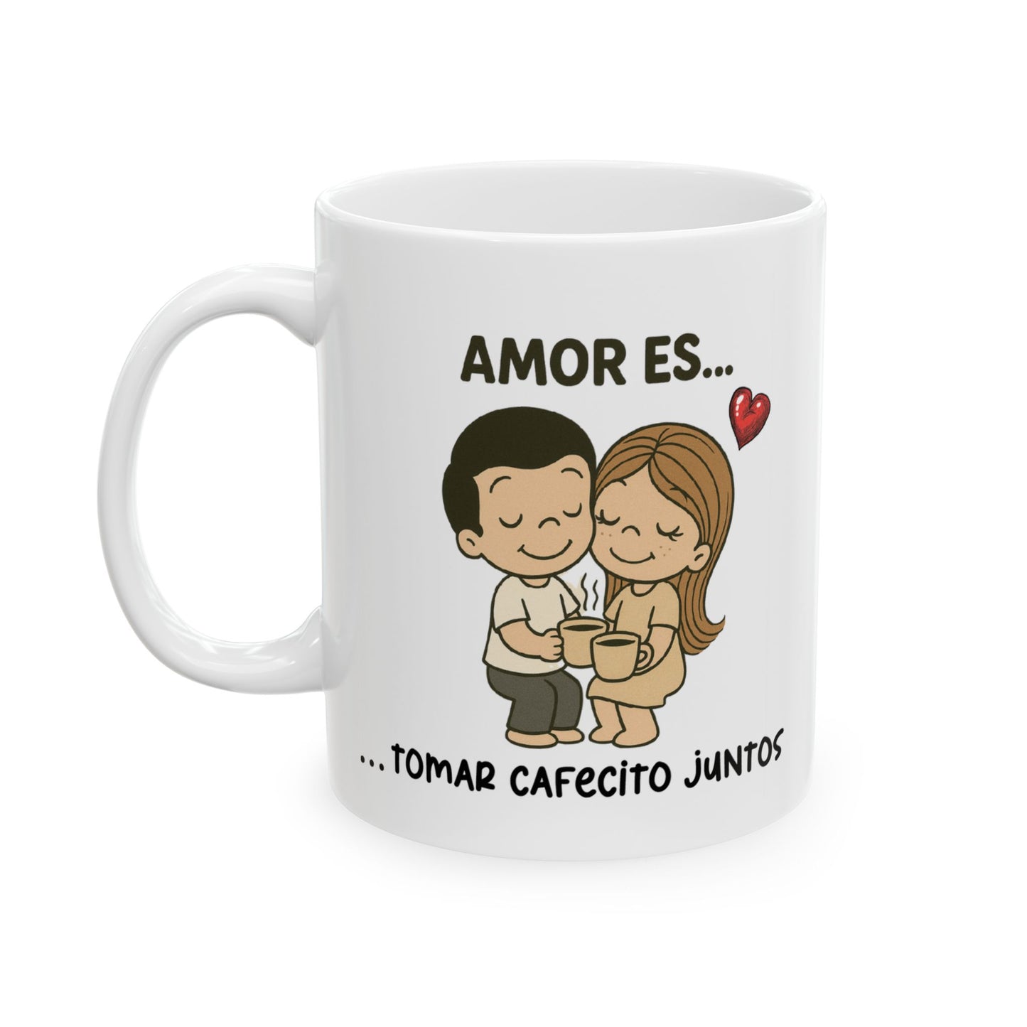 Amor es tomar café juntos Ceramic Mug