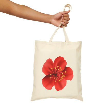 Floral Canvas Tote Bag