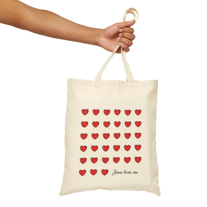 I Love Jesus Canvas Tote Bag