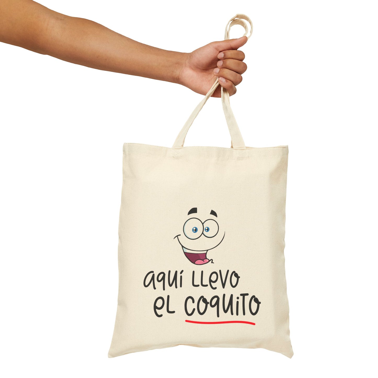 Aquí llevo el coquito Canvas Tote Bag