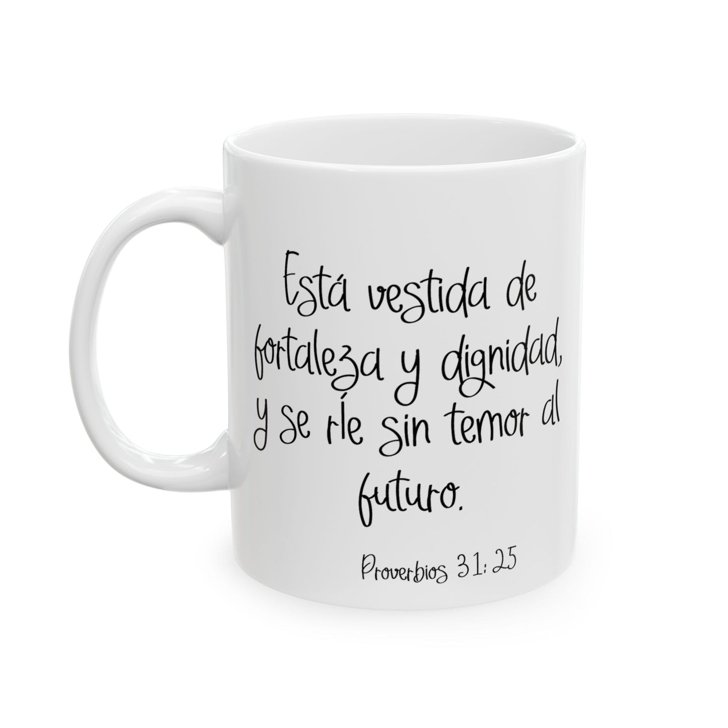 Vestida de Fortaleza Ceramic Mug Left Handers