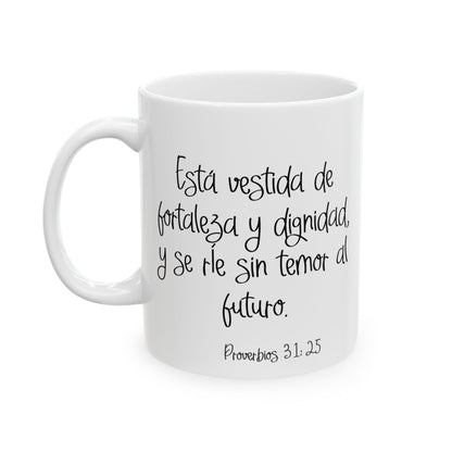 Vestida de Fortaleza Ceramic Mug Left Handers