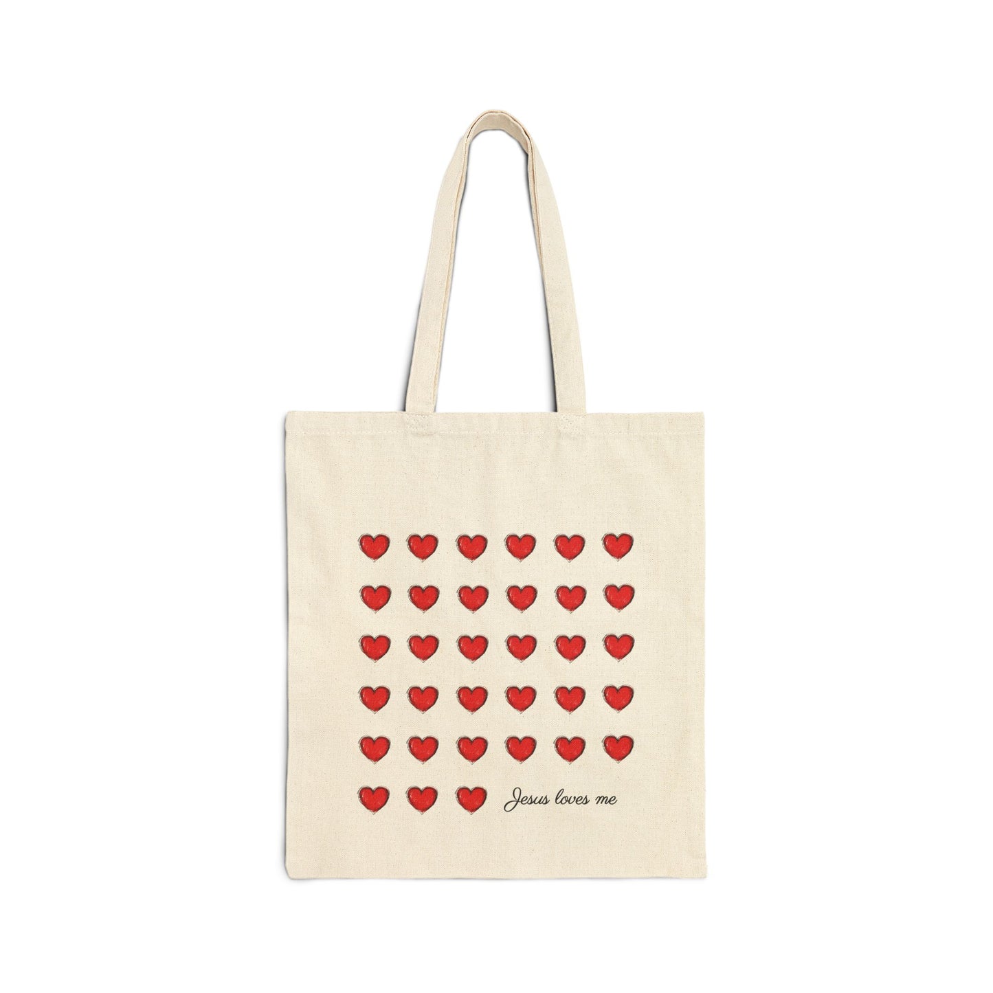 I Love Jesus Canvas Tote Bag