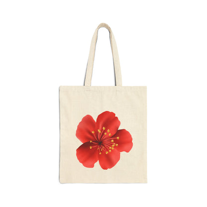 Floral Canvas Tote Bag