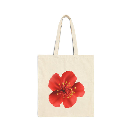 Floral Canvas Tote Bag