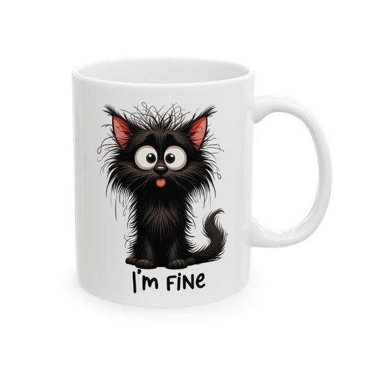 I'm fine ceramic mug