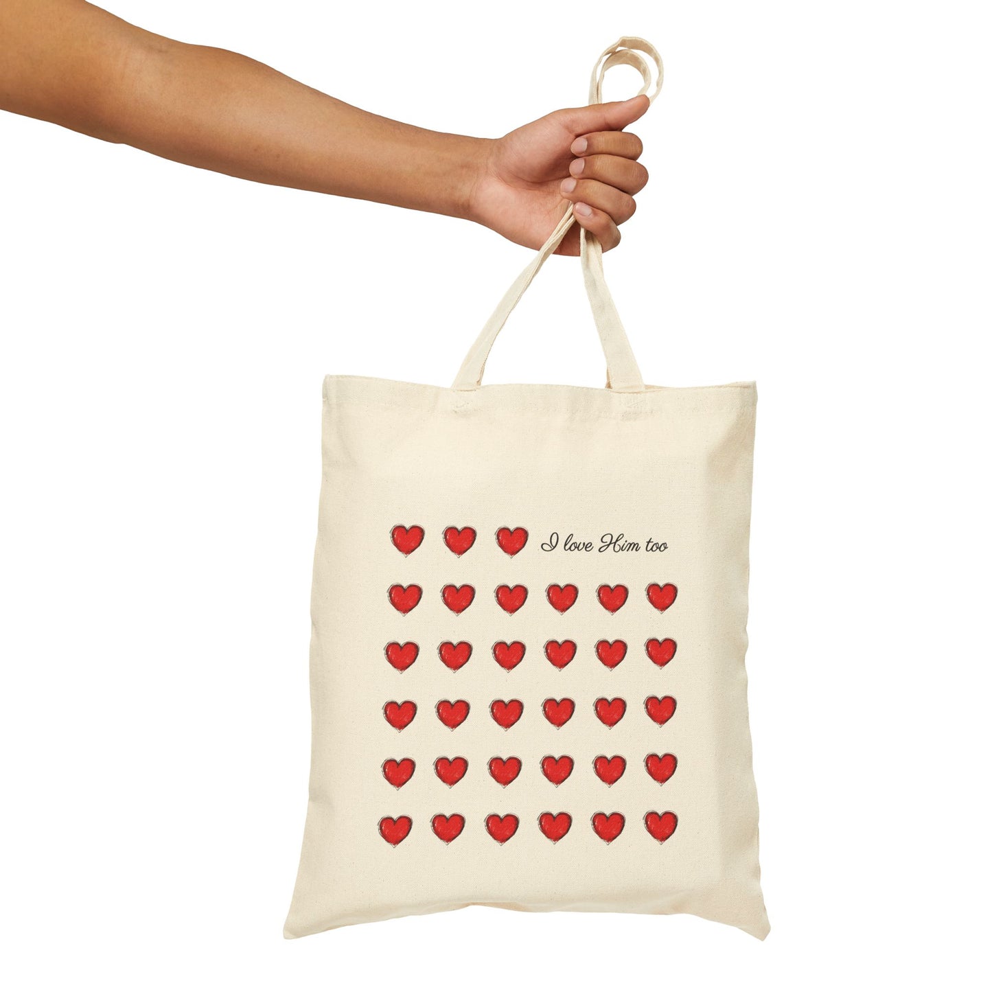 I Love Jesus Canvas Tote Bag