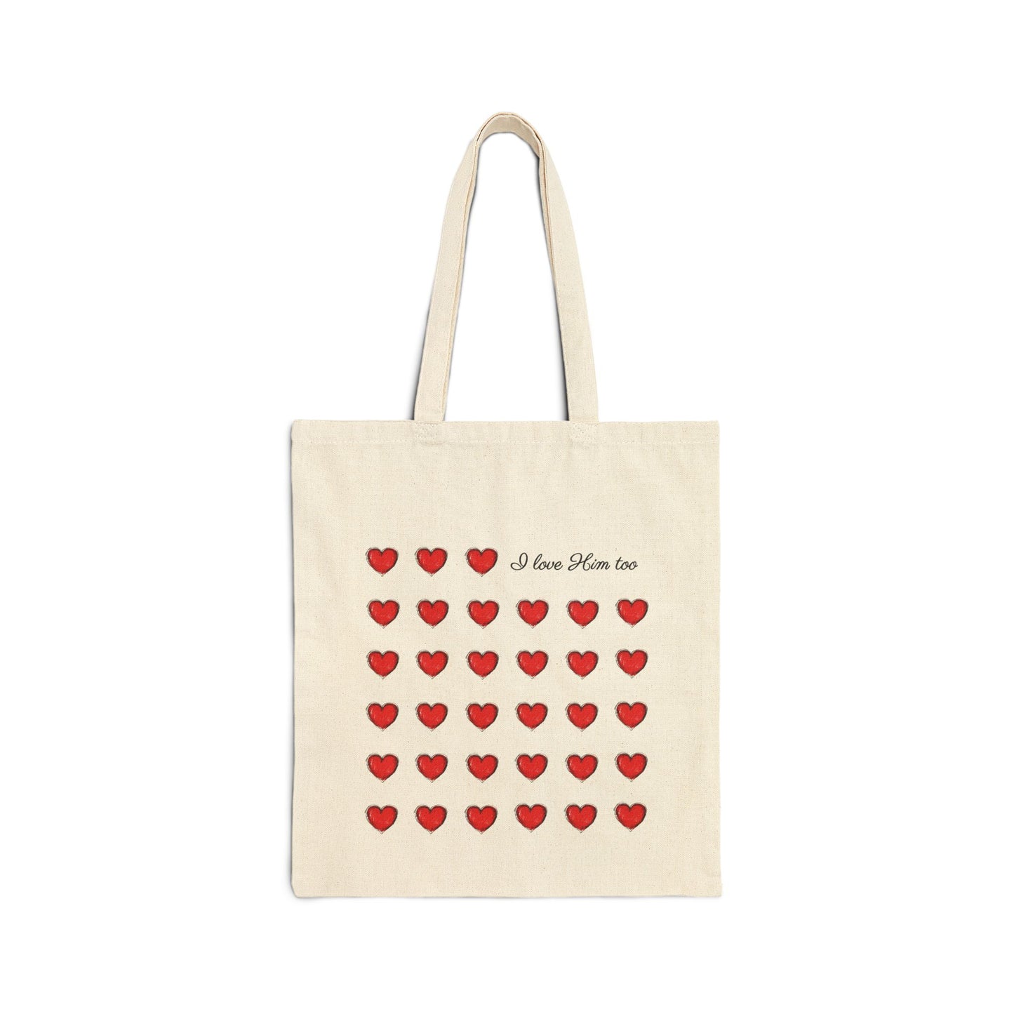 I Love Jesus Canvas Tote Bag