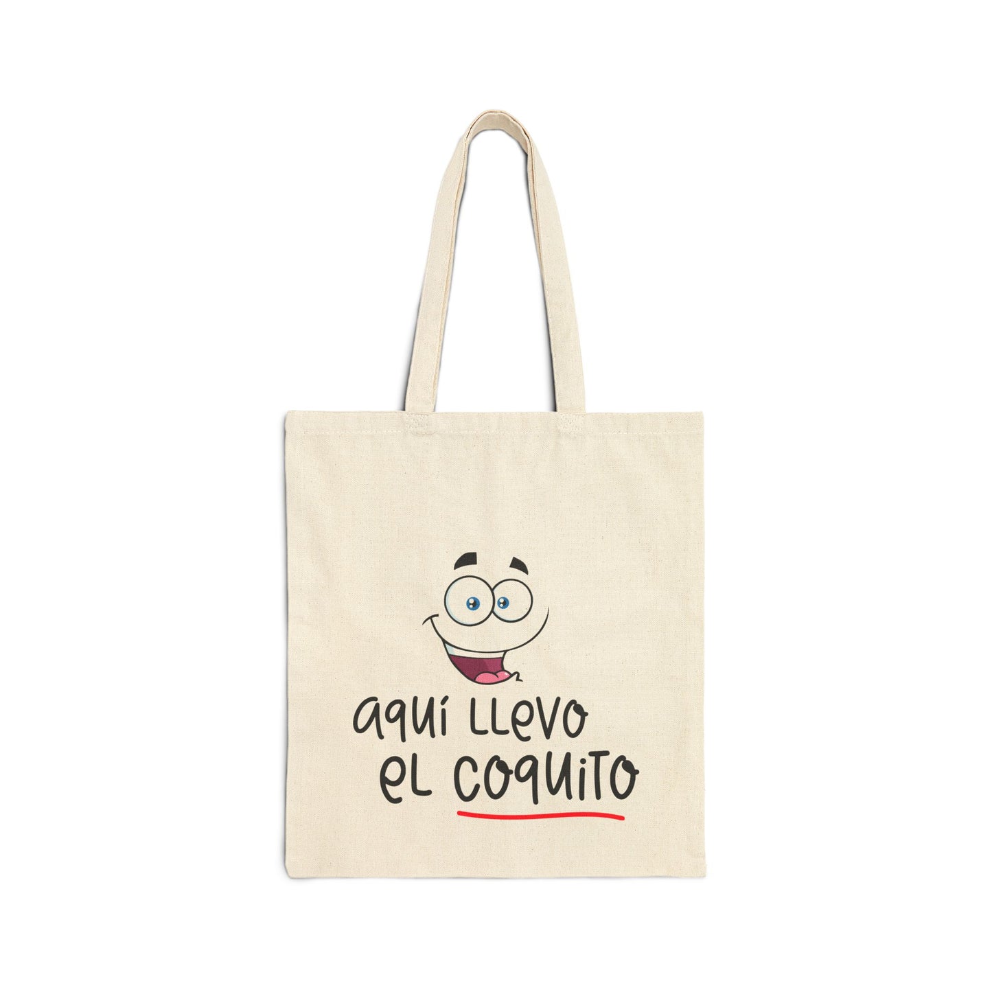 Aquí llevo el coquito Canvas Tote Bag