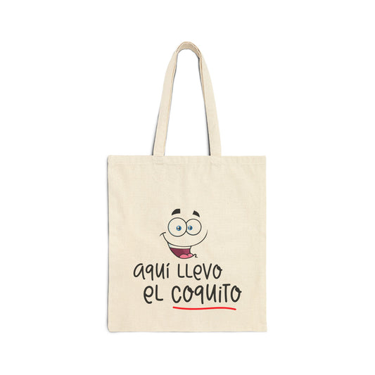 Aquí llevo el coquito Canvas Tote Bag