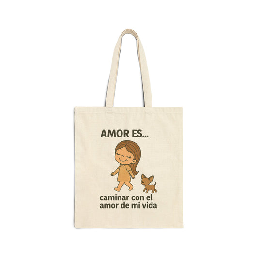 Amor es caminar con el amor de mi vida Canvas Tote Bag