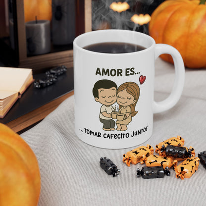 Amor es tomar café juntos Ceramic Mug