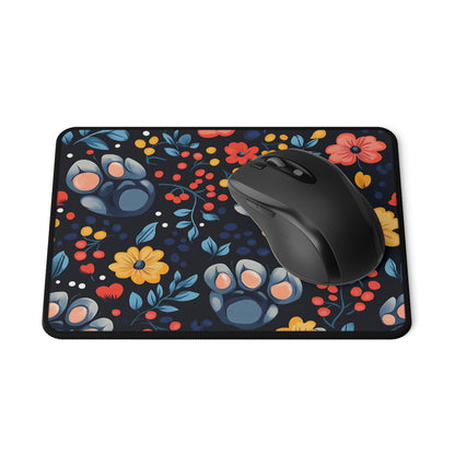 Floral and Paws Non-slip Mouse Pad